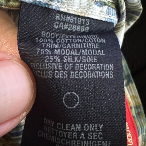 Robert Graham Mens 2XL Shirt Floral Checks Flip Cuff Dress Casual Button-Up - Picture 7 of 7